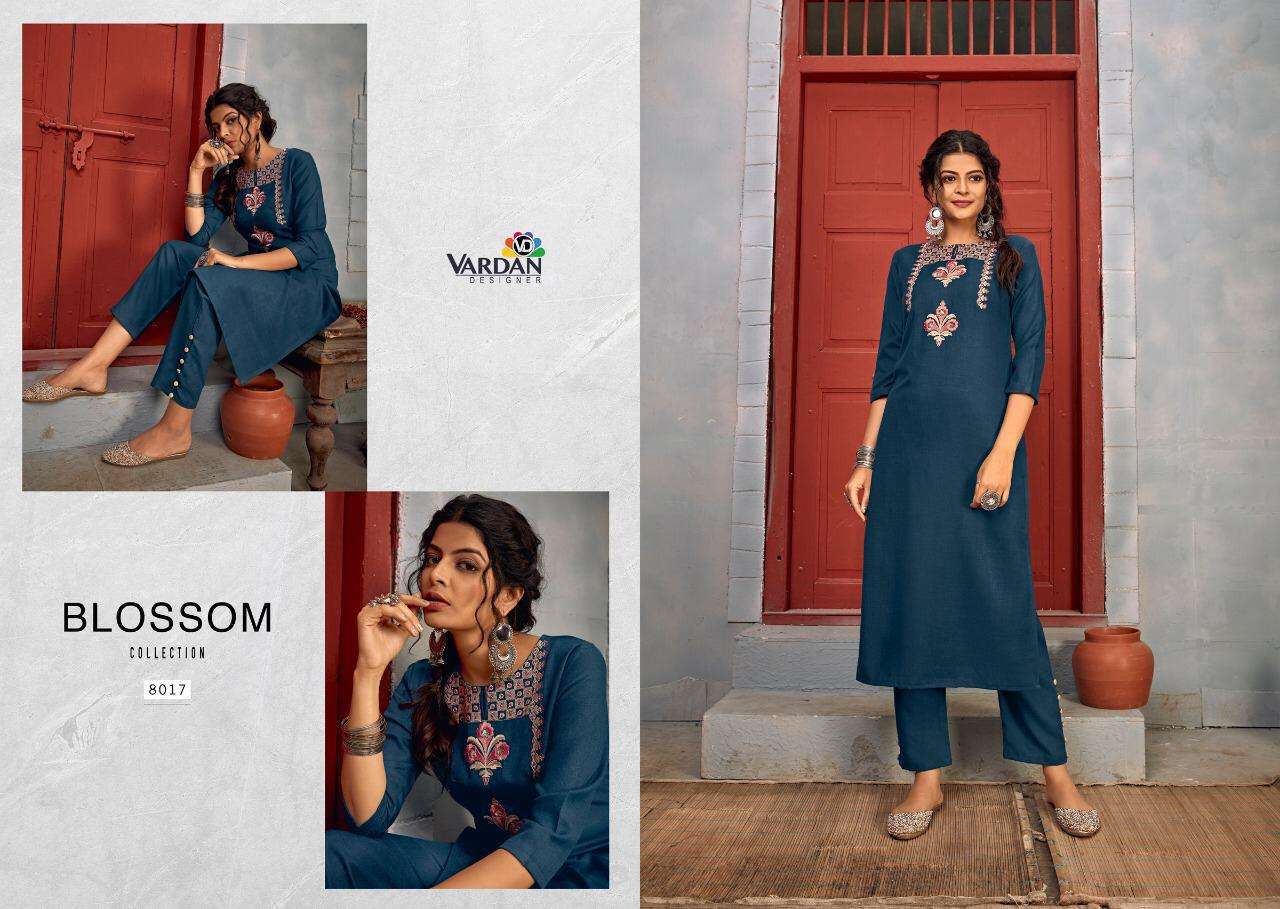 Multi Color Vardan Designer Jhumka Vol 2 Rayon With Embroidery Work Kurti Catalog