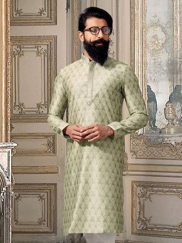 Multi Color Designer Party Wear Silk Kurta With Pajama Catalog Collection