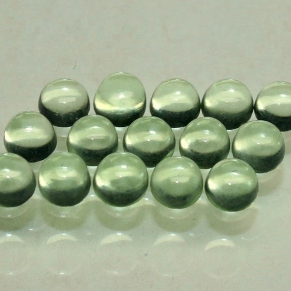 9mm Green Amethyst Round Cabochon Loose Gemstones Grade: Aaa