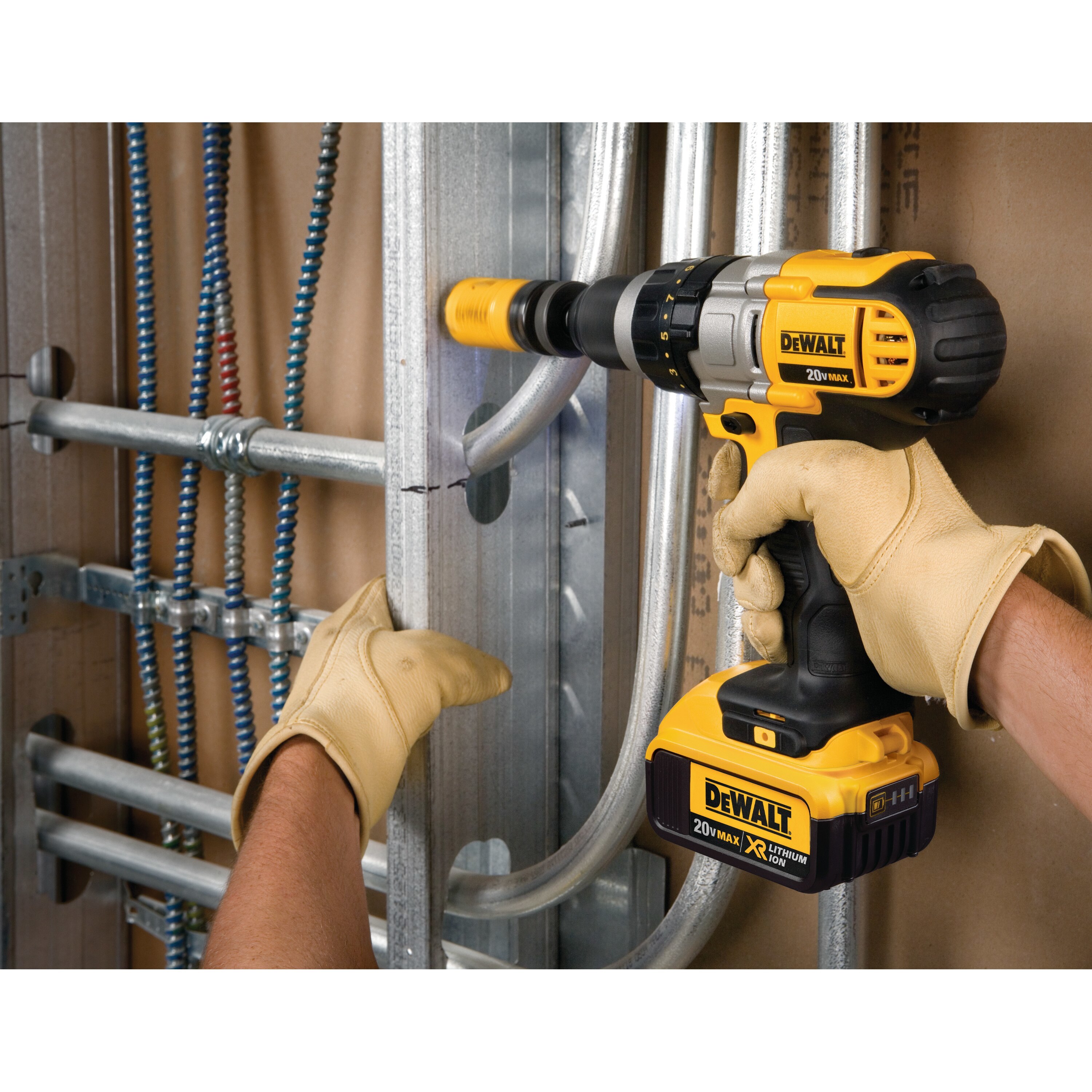Yellow Dewalt Dcd980m2 Drill