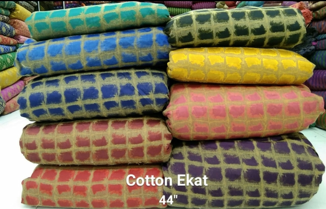 Cotton Ikat Fabrics - 100 Cm Length, 44 Inch Width | Washable, Available In Light & Dark Colors, Ideal For Multipurpose Use