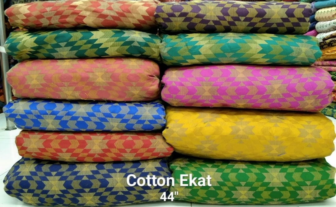 Cotton Ikat Fabrics - 100 Cm Length, 44 Inch Width | Washable, Available In Light & Dark Colors, Ideal For Multipurpose Use