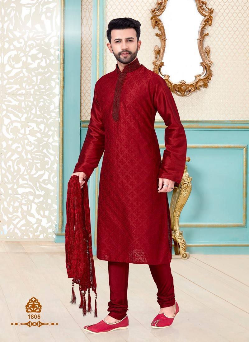 Multi Color Festive Wear Exclusive Kurta With Dhoti Style Mens Wear Catalog Collection