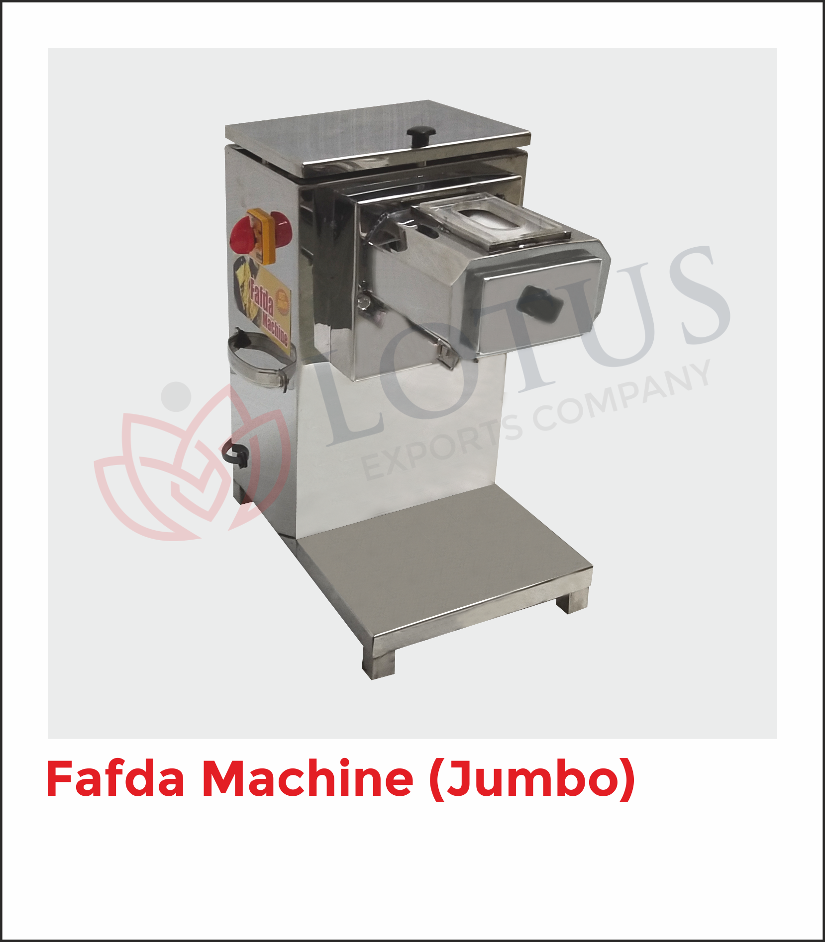 Fafda Gathiya Machine - Stainless Steel, 18x12x20 Inch, 55-70 Kg/hr Capacity | Semi Automatic, Lower Energy Consumption, Perfect For Commercial Use