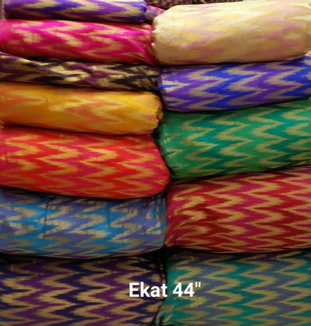 Ikat Brocade Fabric - 44" Width, 100 Cm Length | Multipurpose Use, Available In Various Light & Dark Colours, Washable Quality