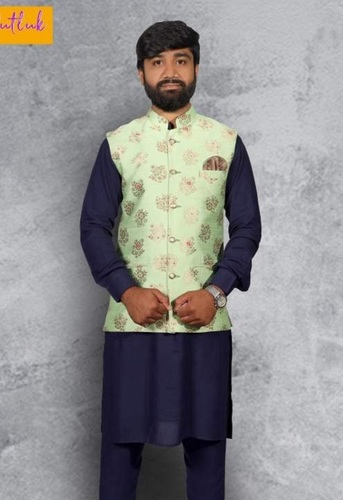 Multi Color Outlook Vol 12 Festive Wear Kurta Pajama With Jacket Mens Wear Collection