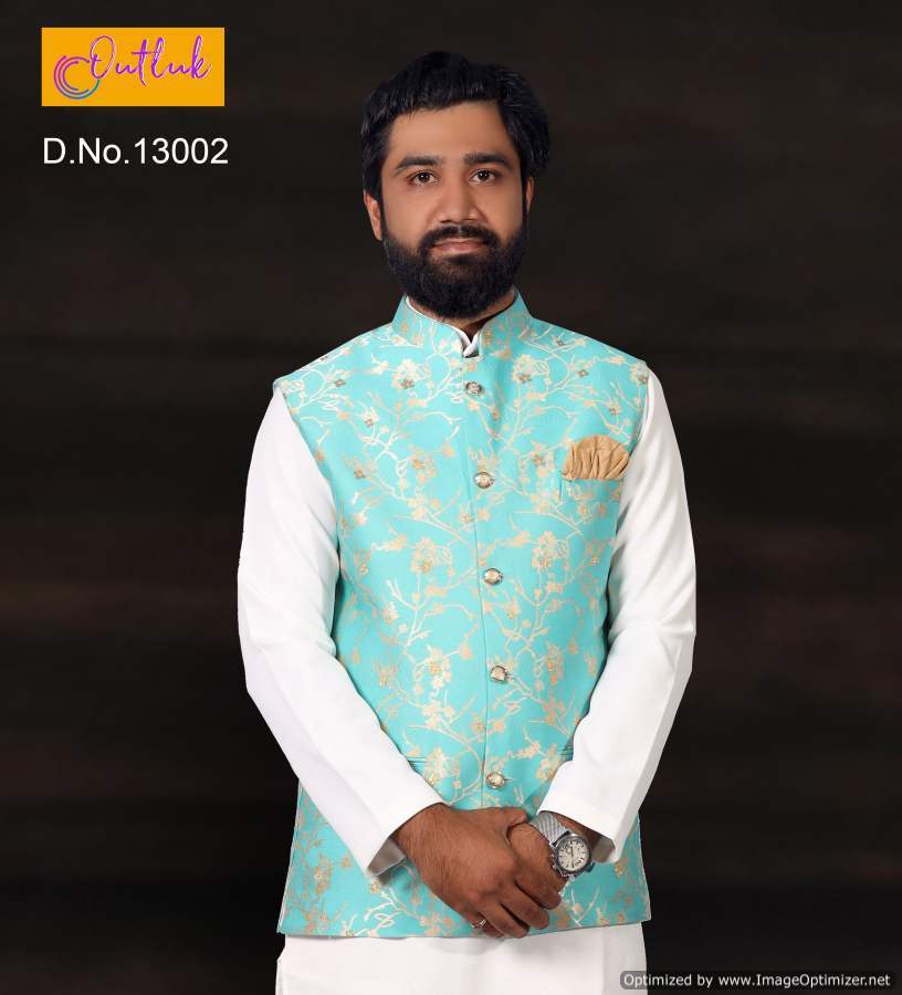 Multi Color Outlook Vol 13 Festive Wear Jacket Mens Wear Catalog Collection