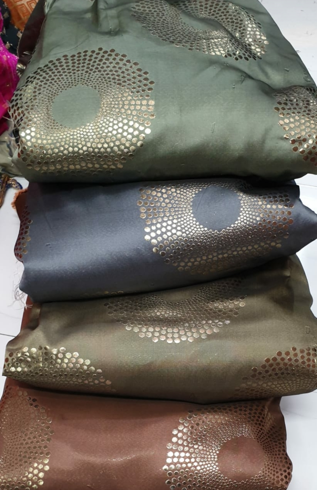 Flat Jari Jacquard Fabrics - 58" Width, 100 Cm Length | Washable, Multipurpose Use, Available In Various Colors And Designs