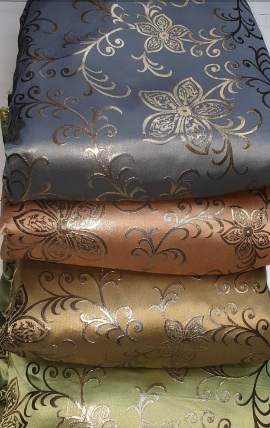 Flat Jari Jacquard Fabrics - 58" Width, 100 Cm Length | Washable, Multipurpose Use, Available In Various Colors And Designs