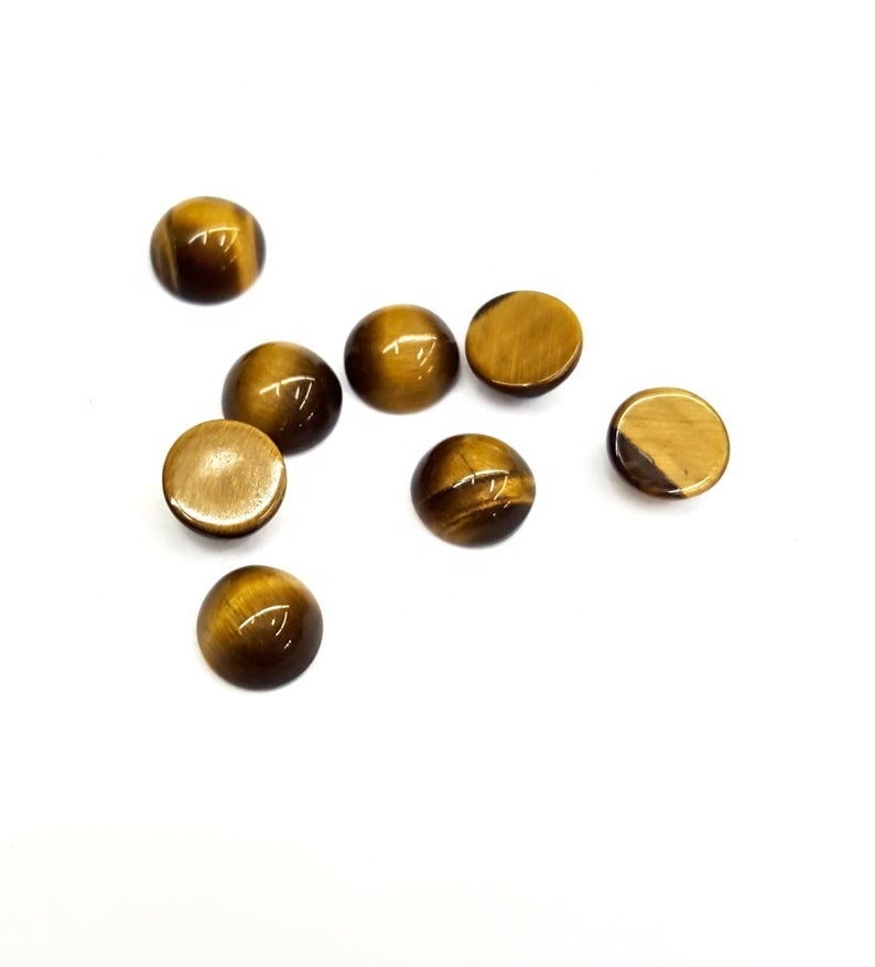 4mm Tiger Eye Round Cabochon Loose Gemstones Grade: Aaa