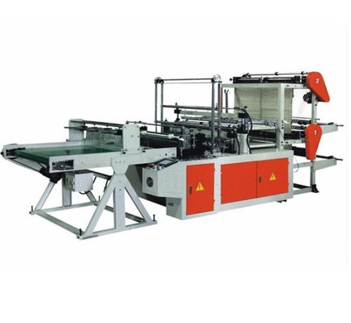 Biodegradable Plastic Carry Bag Making Machine - Stainless Steel, 1.5m x 1m x 1m, 3.7 kW Power, 380V Voltage | 100-150 Bags/min Production Capacity, Fully Automatic PLC Control System