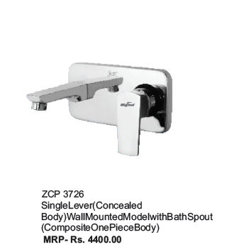 Singlelever(concealed Body)wall Mounted Model With Bath Spout (Composite One Piece Body)