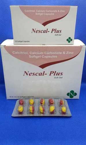 नेस्कल - प्लस सामग्री: कैल्सिट्रियोल 0.25+ कैल्शियम कार्बोनेट 500 मिलीग्राम+जिंक 7.5