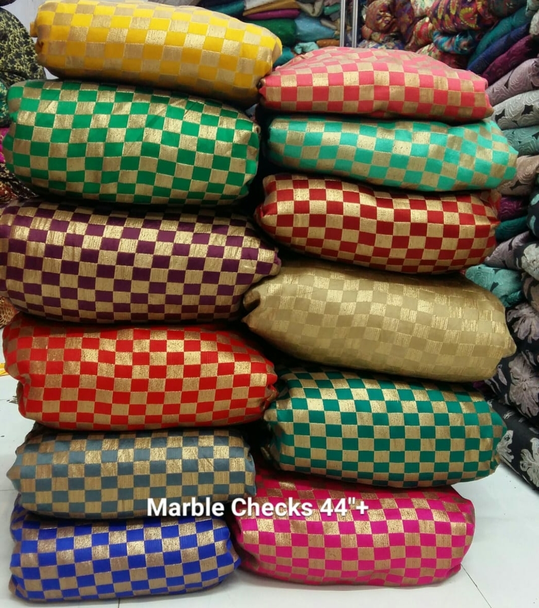 Marble Checks Fabrics - Marble Material, 100 Cm Length, Width 44 To 60 Inches, Available In Multiple Light & Dark Colors - Washable, Multipurpose Use