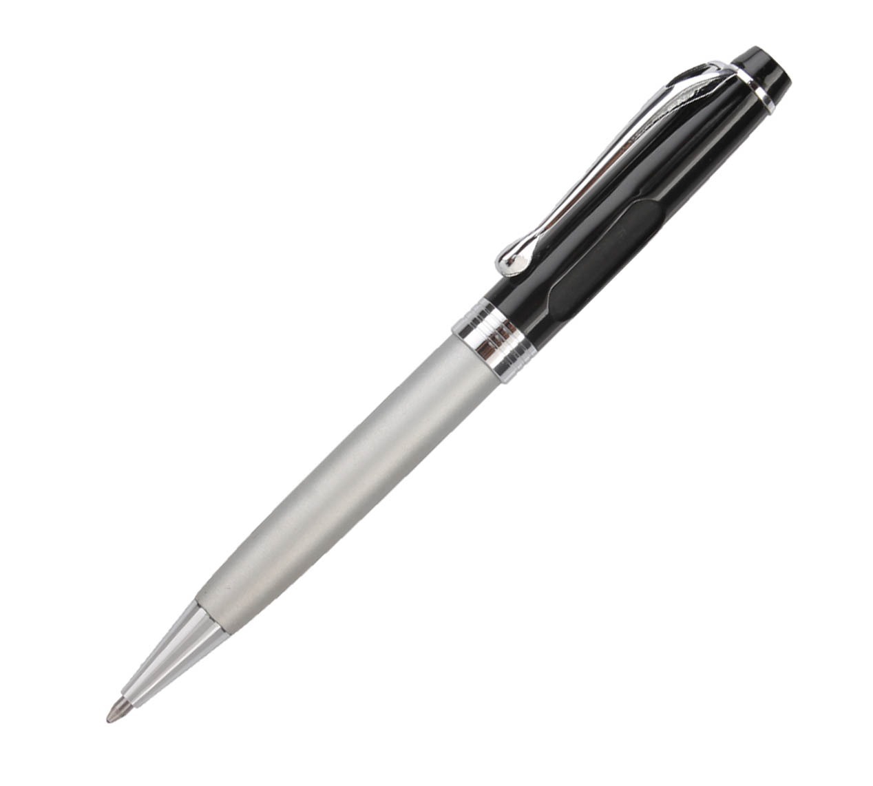 Personalised Two Name Window Ball Pen - Plastic, Black & Silver | Twist Action, Two Side Name & Logo, Ideal For Gifting And Brand Promotion