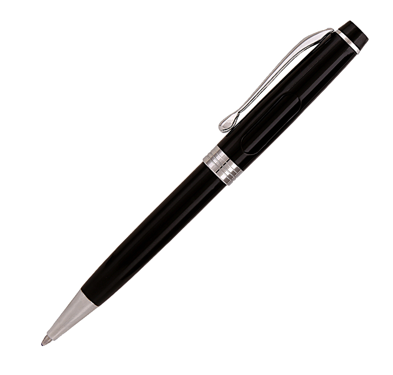 Personalised Two Name Window Ball Pen - Plastic, Black & Silver | Twist Action, Two Side Name & Logo, Ideal For Gifting And Brand Promotion