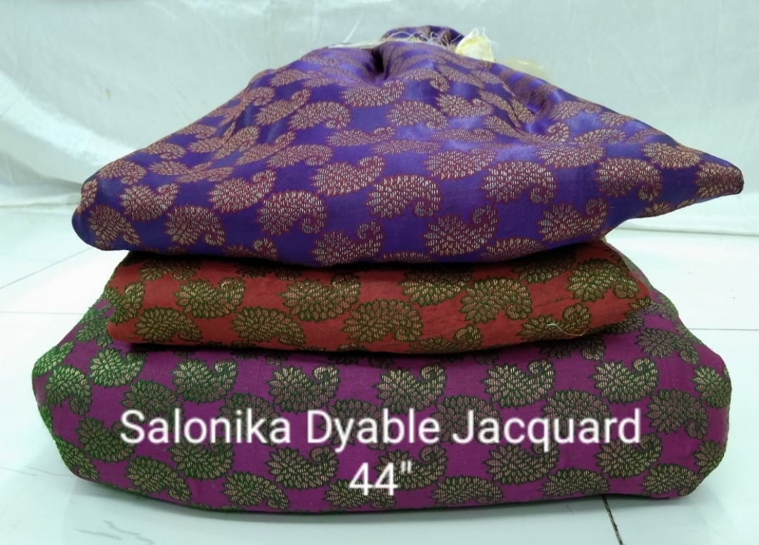 Dyeable Jacquard Fabric - 44" Width, 100 Cm Length | Washable, Available In All Light & Dark Colours, Multipurpose Use