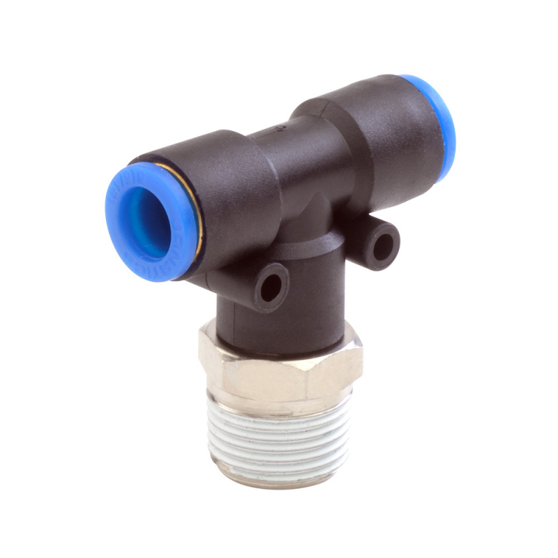 Male Branch Tee - Nylon Material, Size 4mm X M5 To 16mm X 4mm | Quick Install, Space Saving, Fine Seal Performance