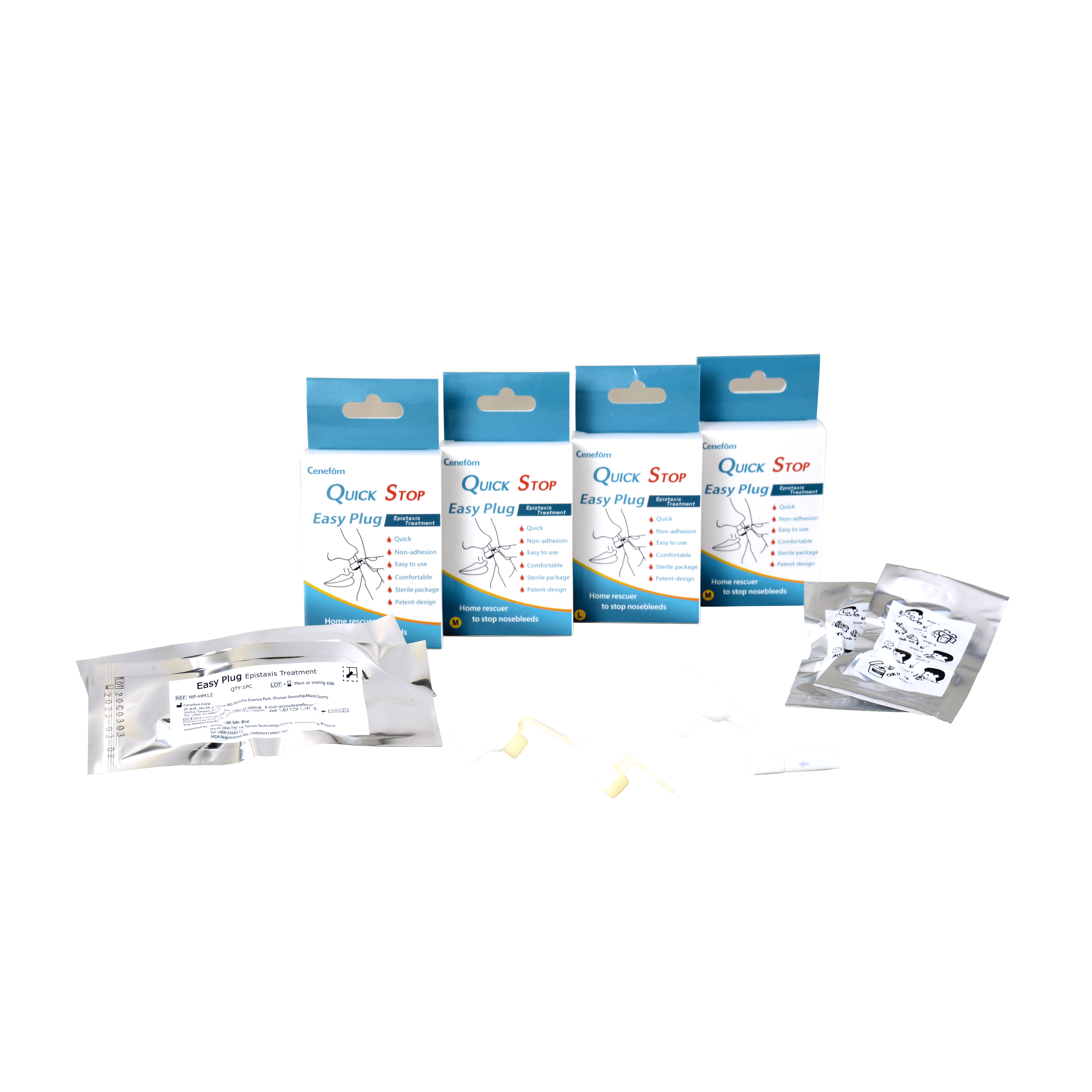 White Easy Plug Nosebleed Sponge