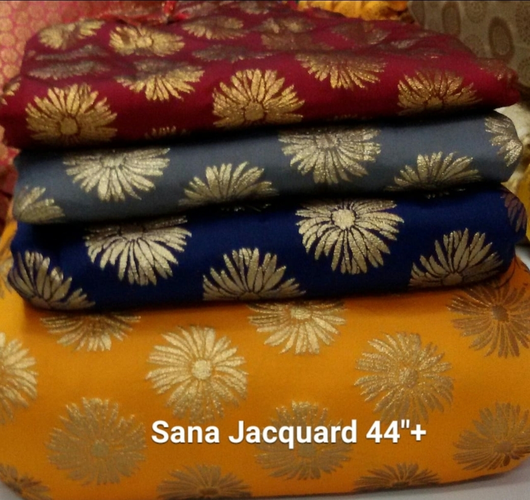 Sana Jacquard Fabric - 100 Cm Length, 44" Width | Washable, Multipurpose Use, Available In Various Light & Dark Color Designs