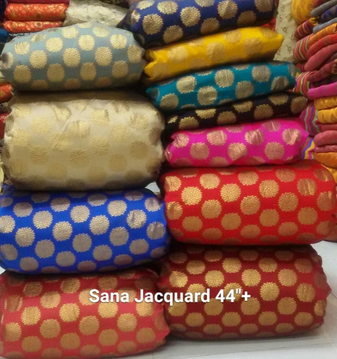 Sana Jacquard Fabric - 100 Cm Length, 44" Width | Washable, Multipurpose Use, Available In Various Light & Dark Color Designs