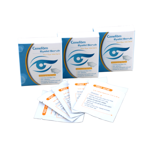 Cenefom Eyelid Wipe - Medical Grade PVA Sponge, 12x8 Inches , Soft Non-Linting Non-Abrasive Rectangular Design for Gentle Eye Cleansing and Soothing Relief of Irritation
