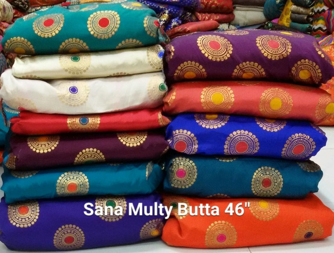 Sana Multi Butta Fabrics - Jacquard Fabric 100 Cm Length, 46" Width | Washable, Available In Various Light & Dark Colours, Multipurpose Use