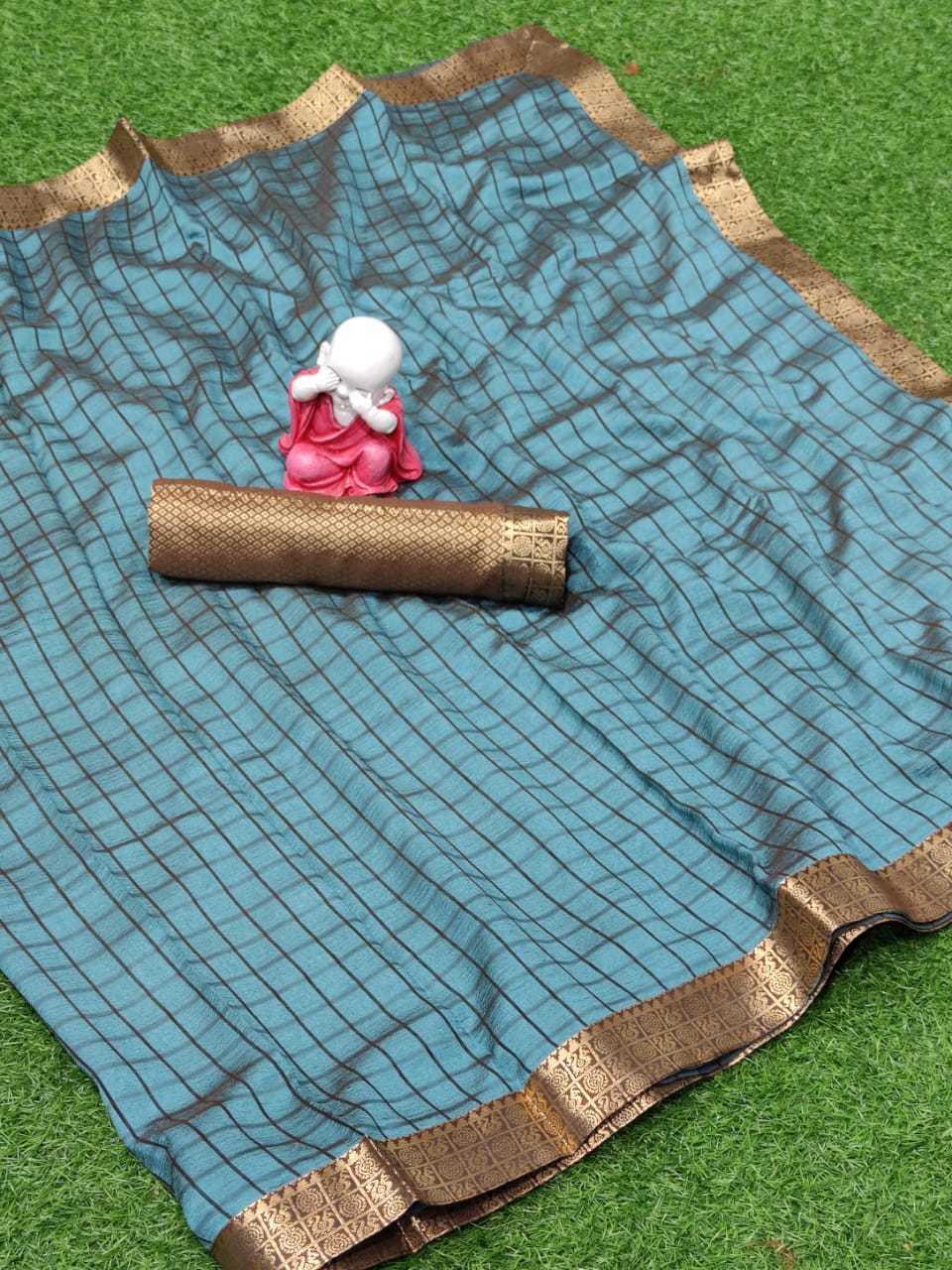 Indian Chex Saree - Georgette, Party Wear, Printed Design | Features Elegant Patch Work For A Stunning Look At Any Event