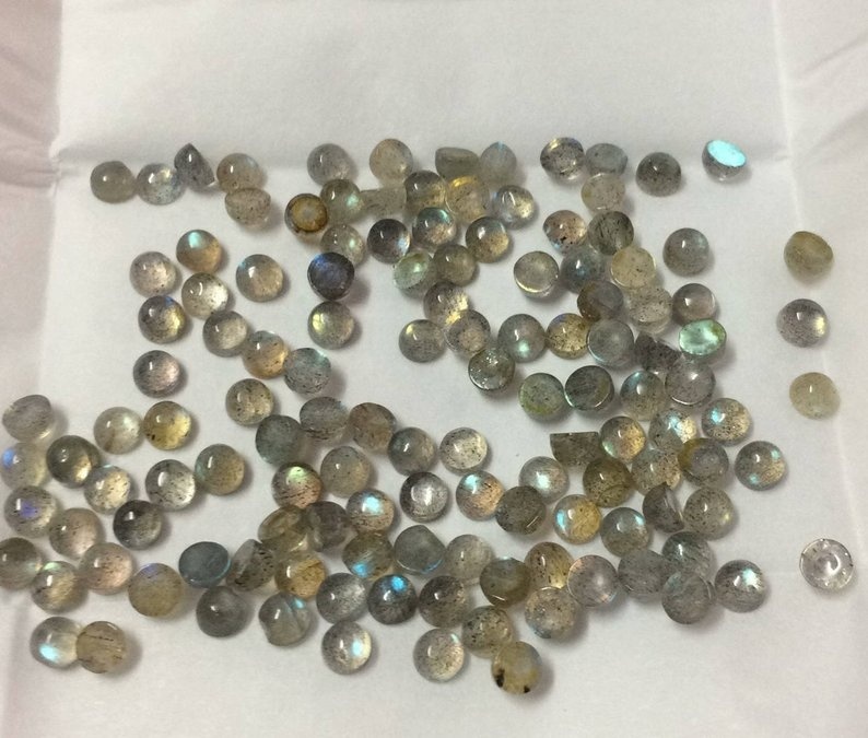 2mm Labradorite Round Cabochon Loose Gemstones Grade: Aaa