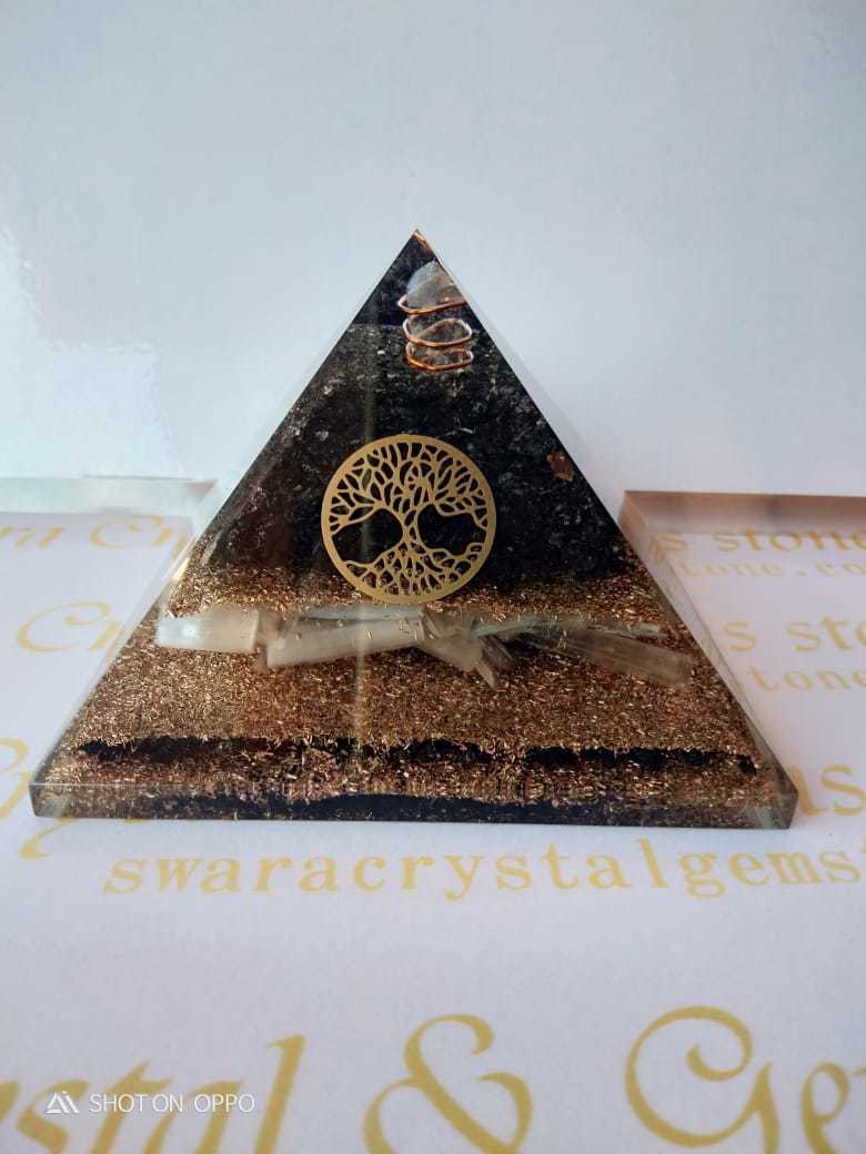 Black Tourmaline Pyramid - 70 Mm, Black Gemstone | Authentic Emf Protection, Spiritual Grounding, Ideal For Home & Wedding Decoration