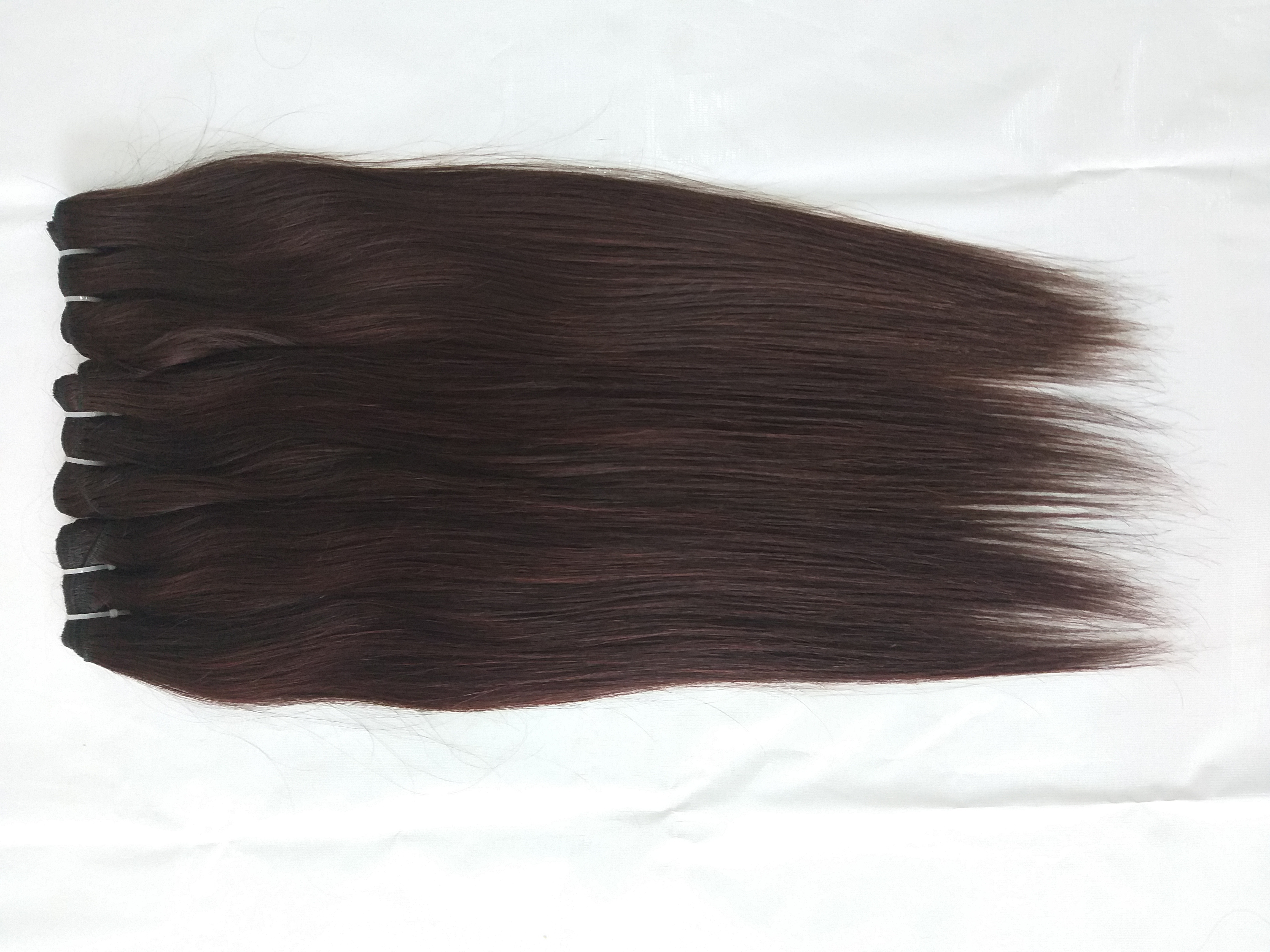 Indian Human Hair Extensions Natural Straight Colour