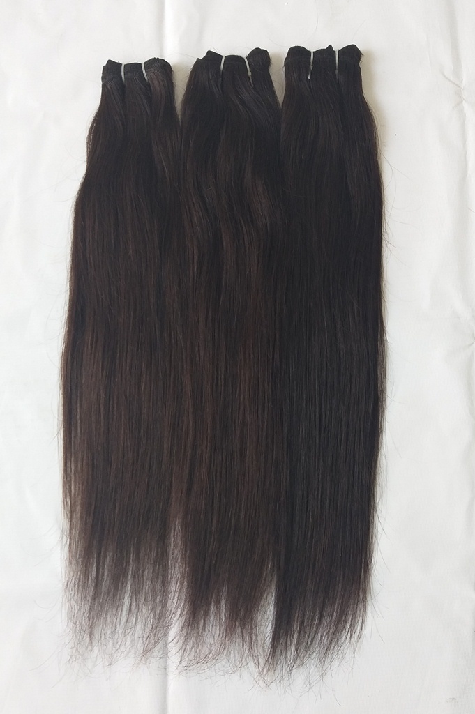 Indian Human Hair Extensions Natural Straight Colour