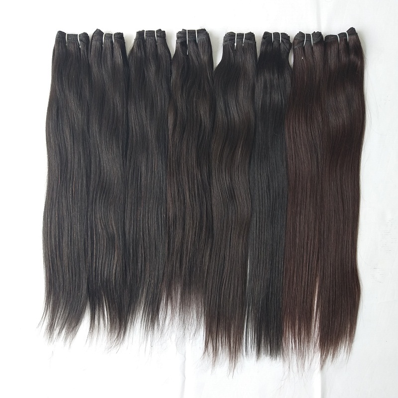 Indian Human Hair Extensions Natural Straight Colour