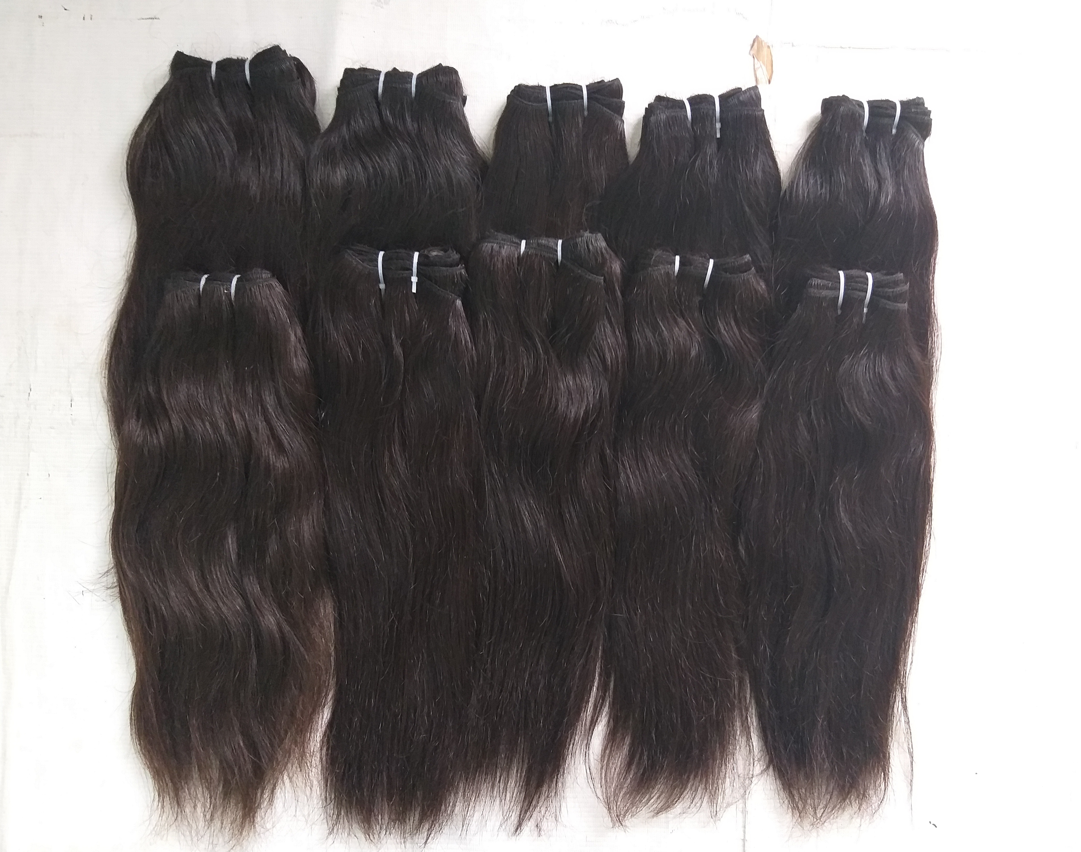 Indian Human Hair Extensions Natural Straight Colour