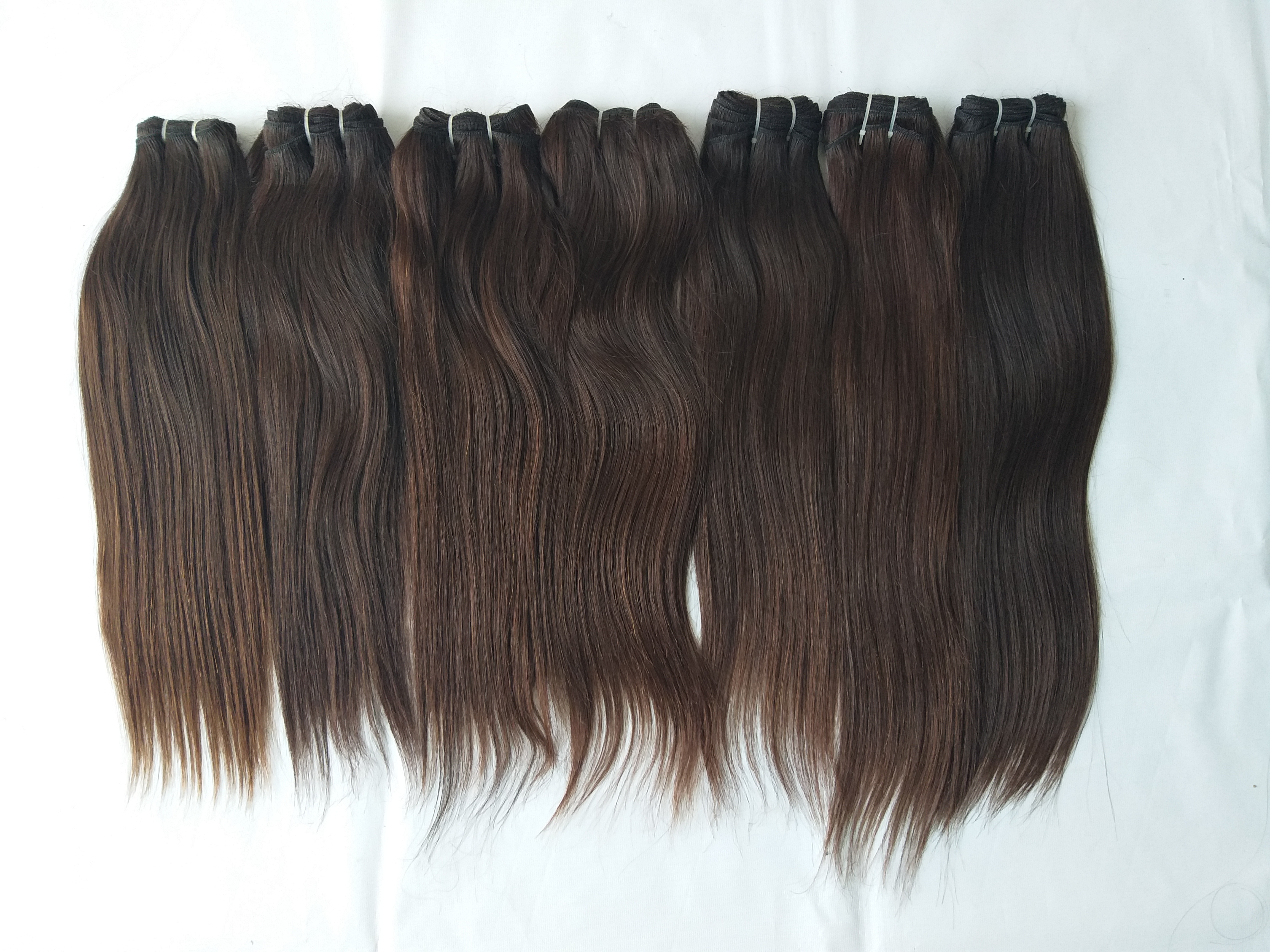 Indian Human Hair Extensions Natural Straight Colour