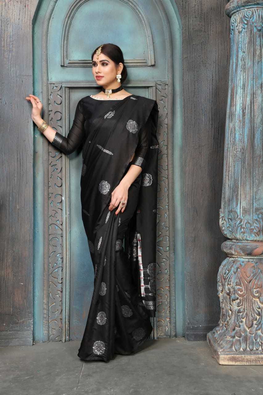 Pure Soft Banarasi Silk Blend Saree - 5.50 Mtr., Multi Color With Silver Zari Embroidery | Traditional Designer For Festivals, Ceremonial, Parties, Weddings