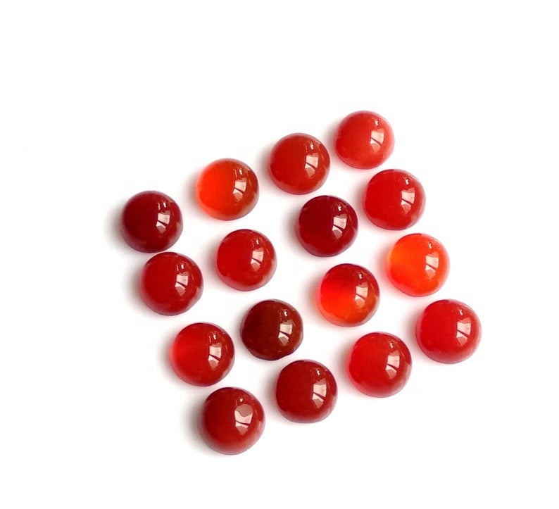 10mm Red Onyx Round Cabochon Loose Gemstones Grade: Aaa