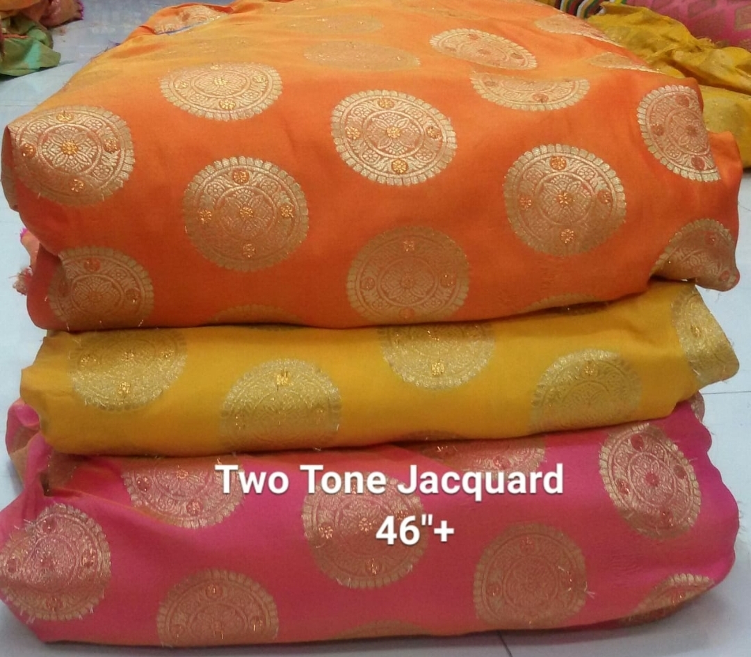 Two Tone Jacquard Fabrics - 100 Cm Length, 46 Inch Width | Washable, Multipurpose Use In Various Light & Dark Colors