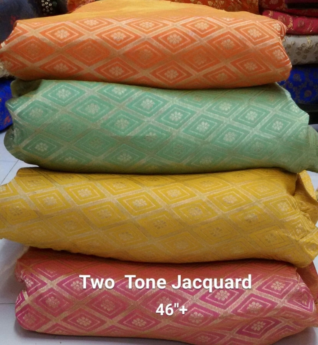 Two Tone Jacquard Fabrics - 100 Cm Length, 46 Inch Width | Washable, Multipurpose Use In Various Light & Dark Colors