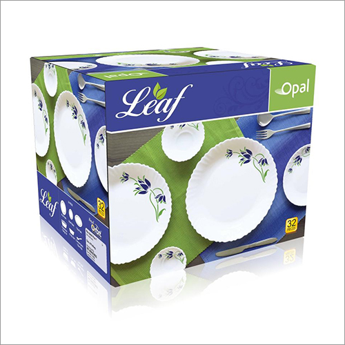 32 Pcs Melamine Dinner Set - Glossy Finish, Eco-friendly Design In Black & White | Durable, Washable, Elegant Look