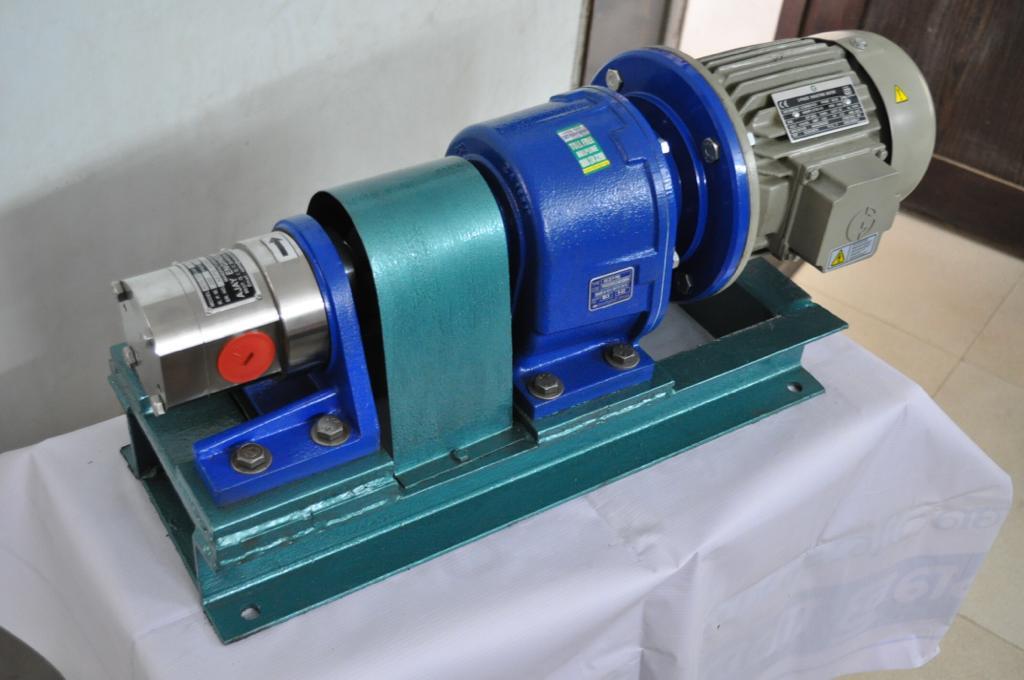 Ss Rotary Gear Pump - Ss 316 Material, Electric Powered, Blue And Silver | Durable, Hygienic, Efficient Fluid Transfer For Food Grade And Industrial Applications