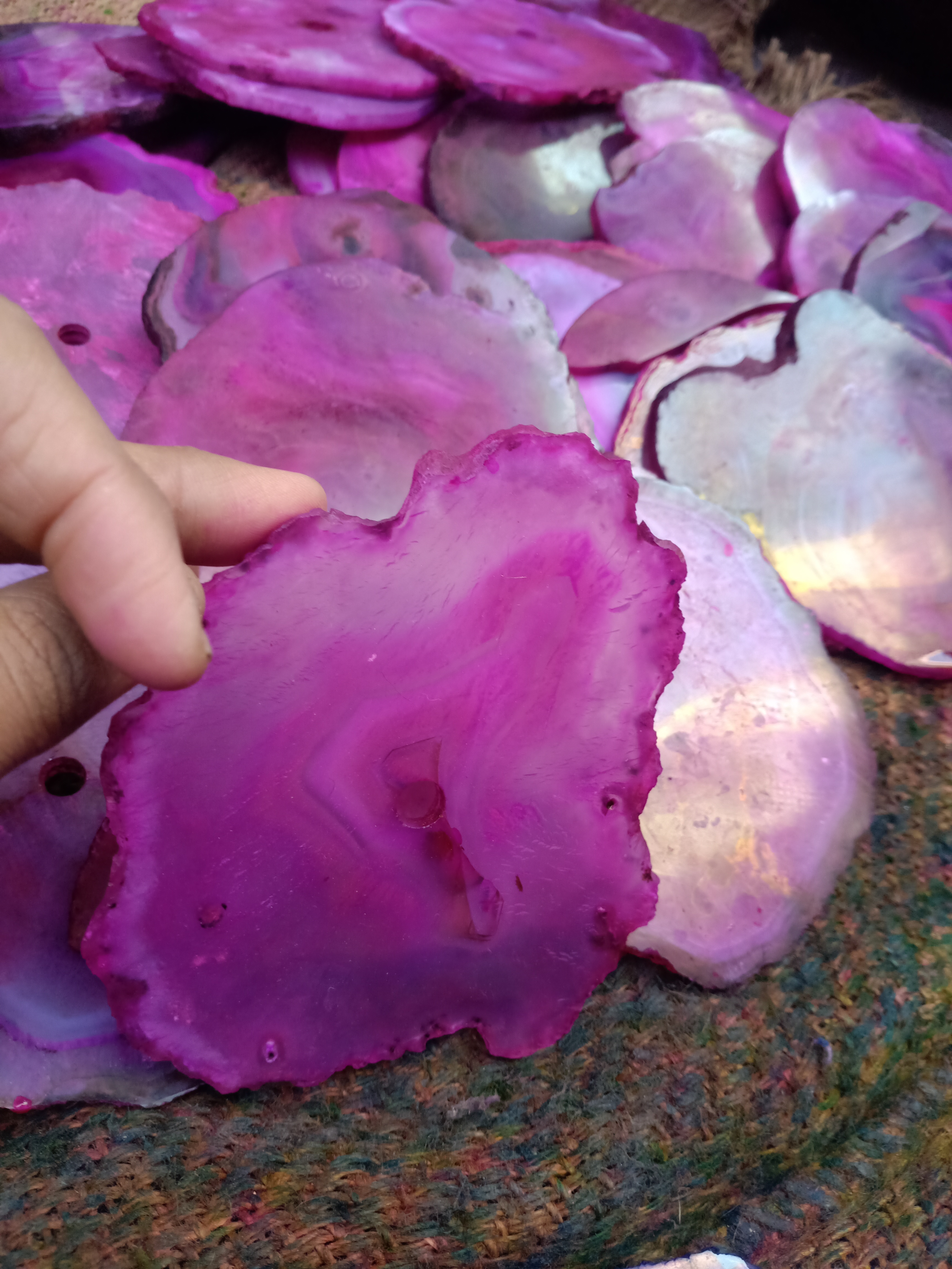 Pink Agate Slices