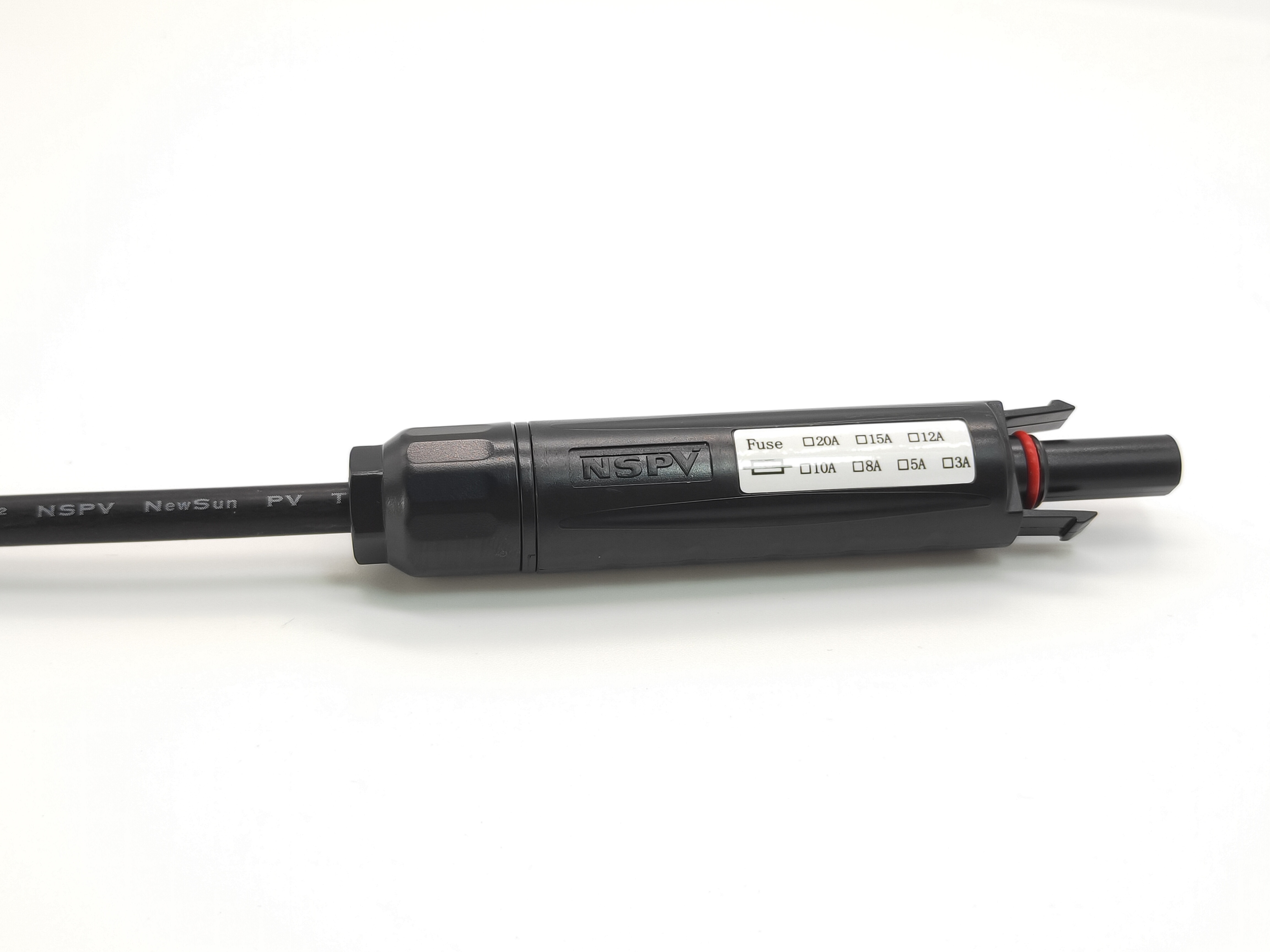 Black Solar Fuse Connector 1000vdc Matching Pv Mc4 In-line Fuse For Solar System
