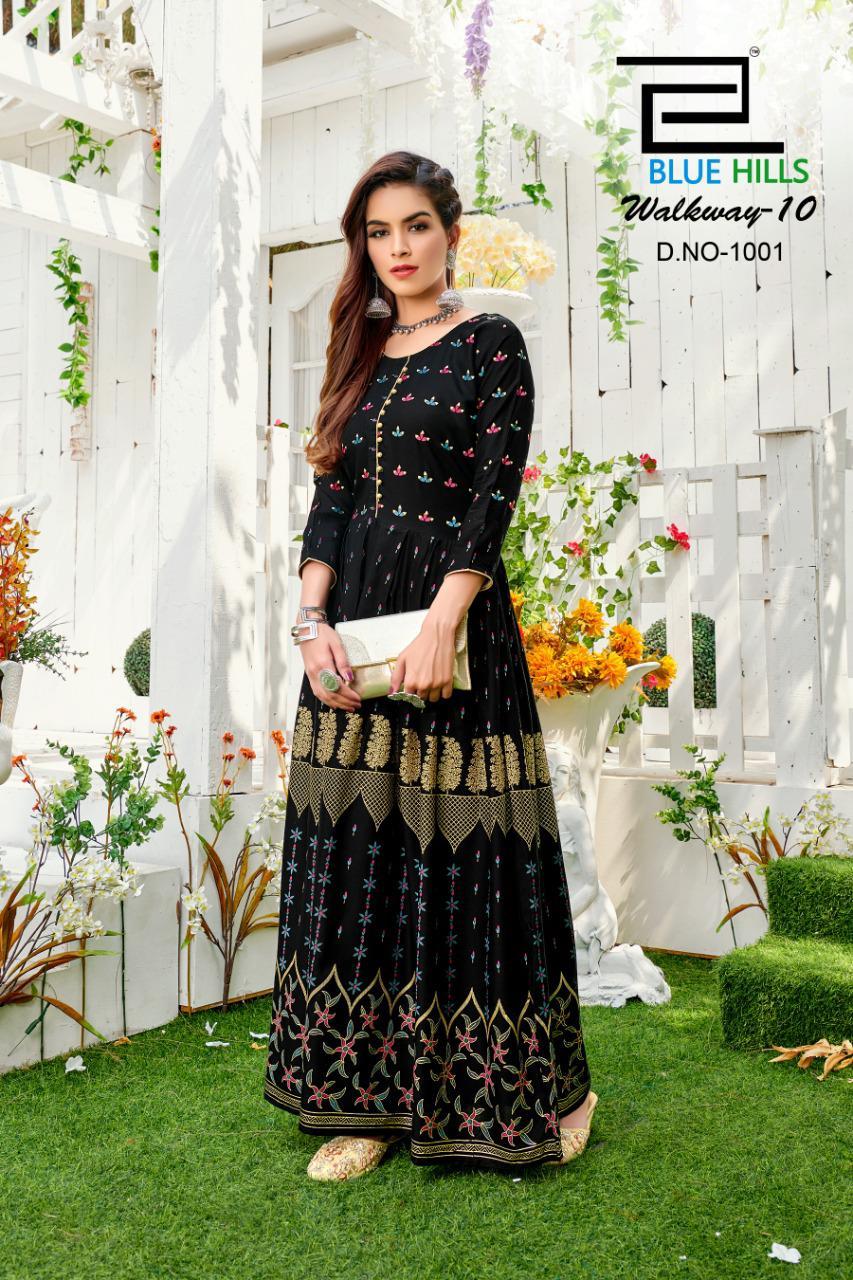 Washable Walyway Vol 10 Designer Rayon 14kg With Gold Print Kurtis