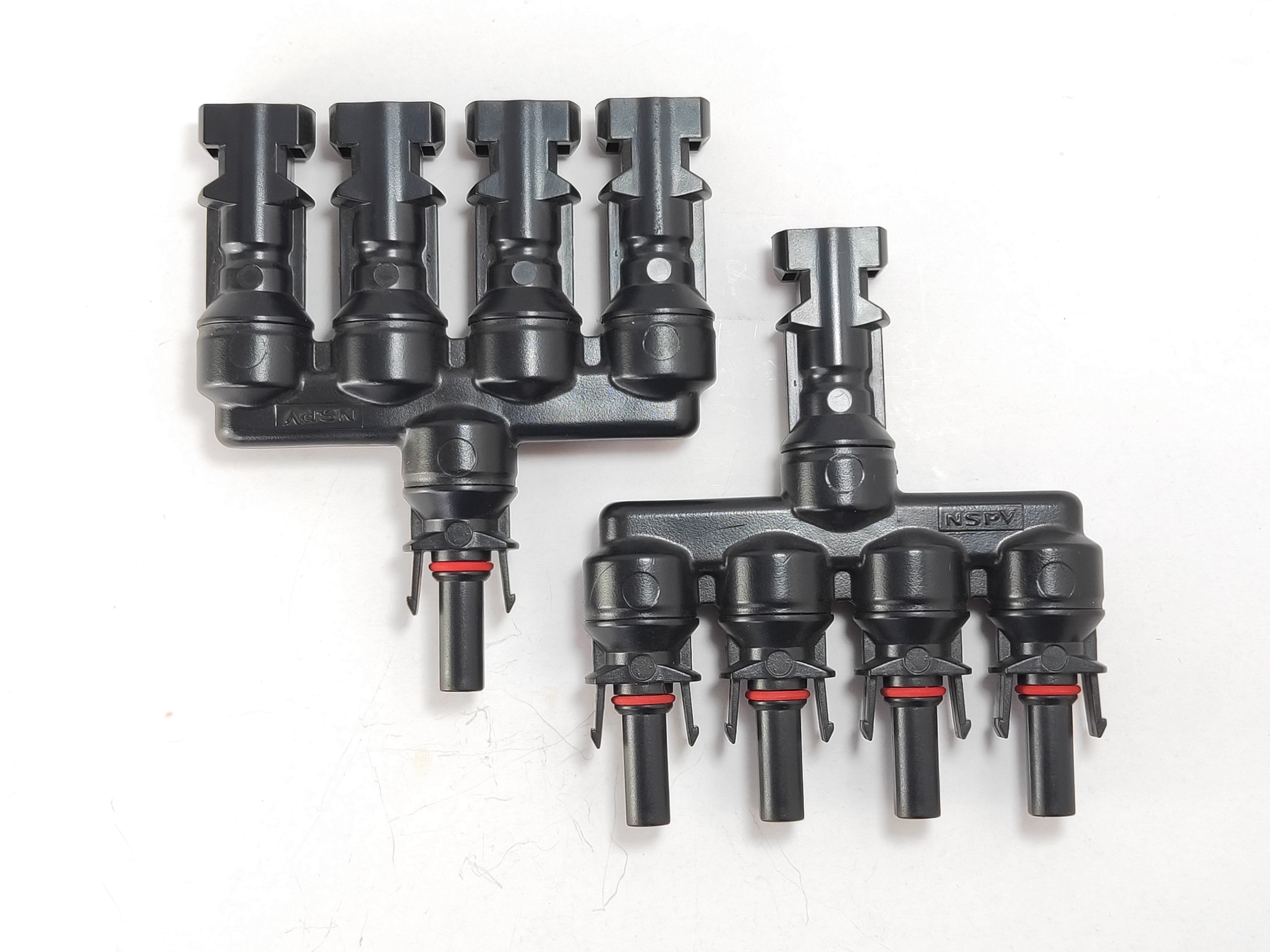 Ip67 Waterproof Solar Splitter 4 To 1 Solar T Branch Connectors 1000vdc 30a - Color: Black