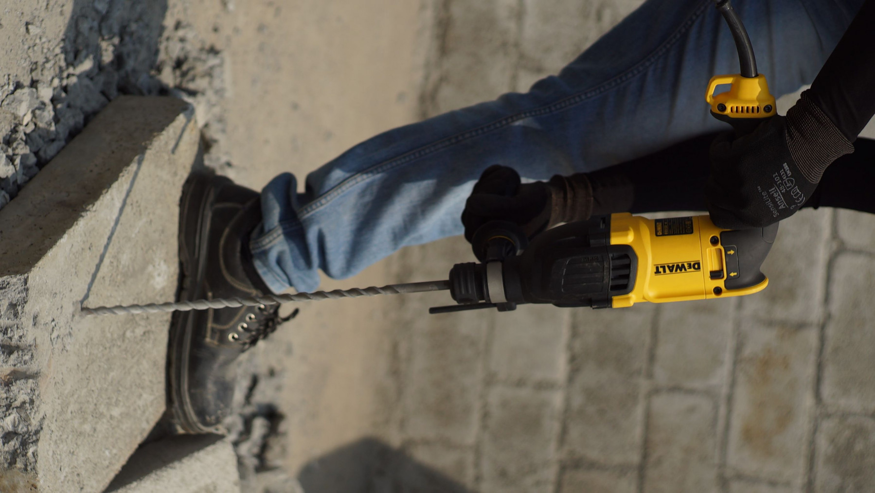 Yellow Dewalt D25143k 28mm 3 Mode Sds-plus Hammer
