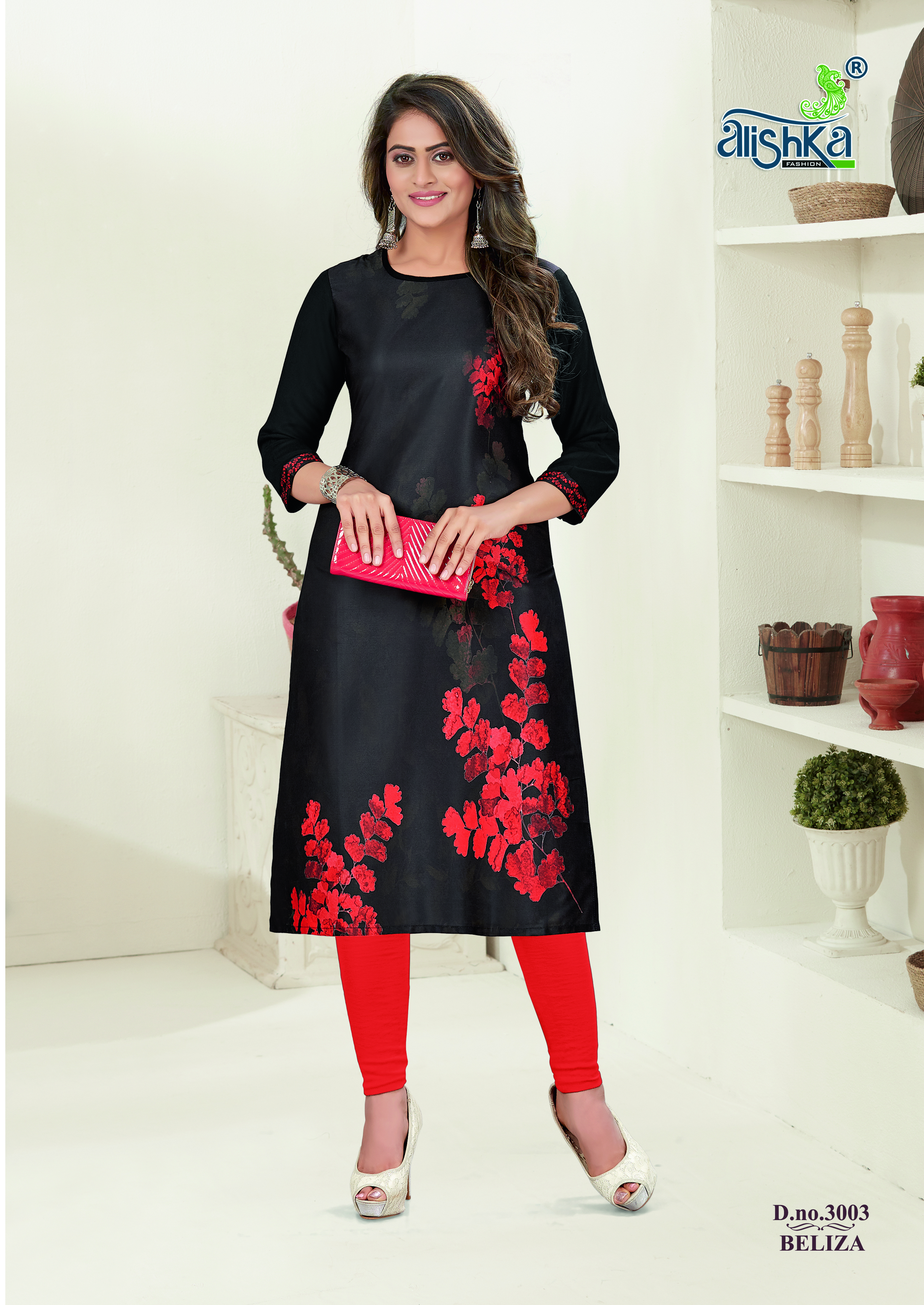 Digital Print Kurtis - Crepe Straight Kurti, Sizes L, M, Xl, Xxl, 8 Colors Available, Simple Style For Casual Daily Wear, Washable, All Seasons