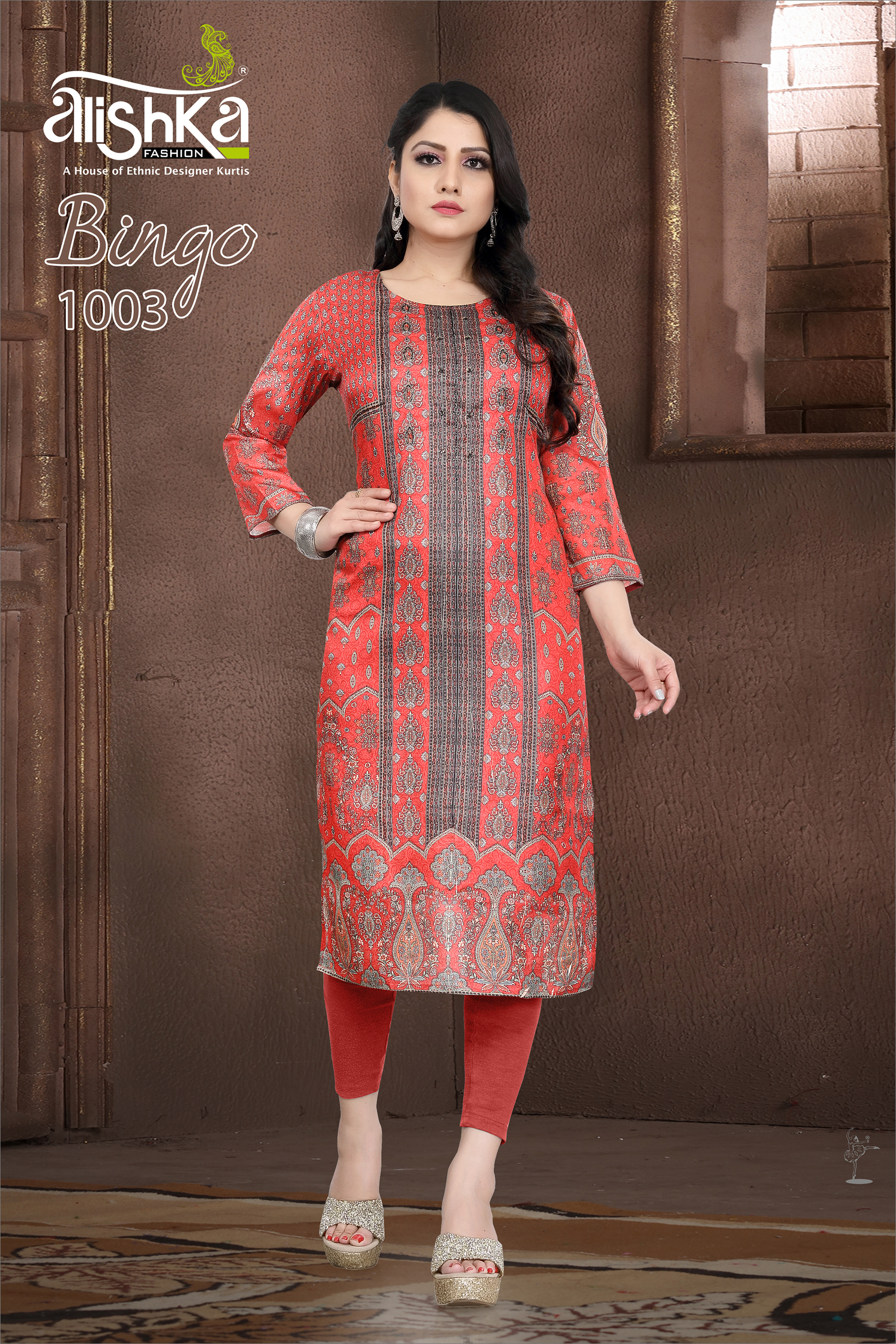 4 Digital Print With Handwork Kurti