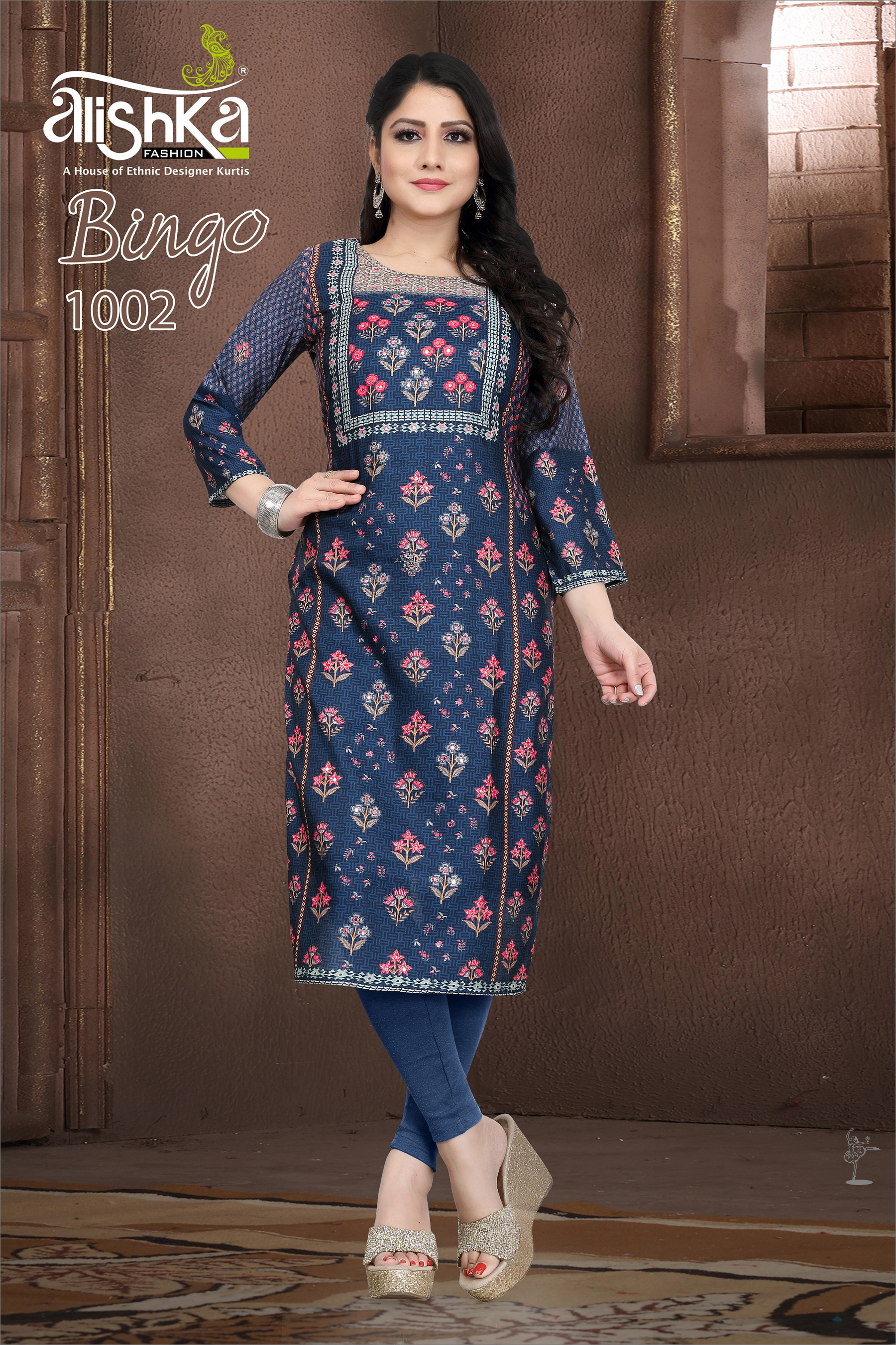 4 Digital Print With Handwork Kurti
