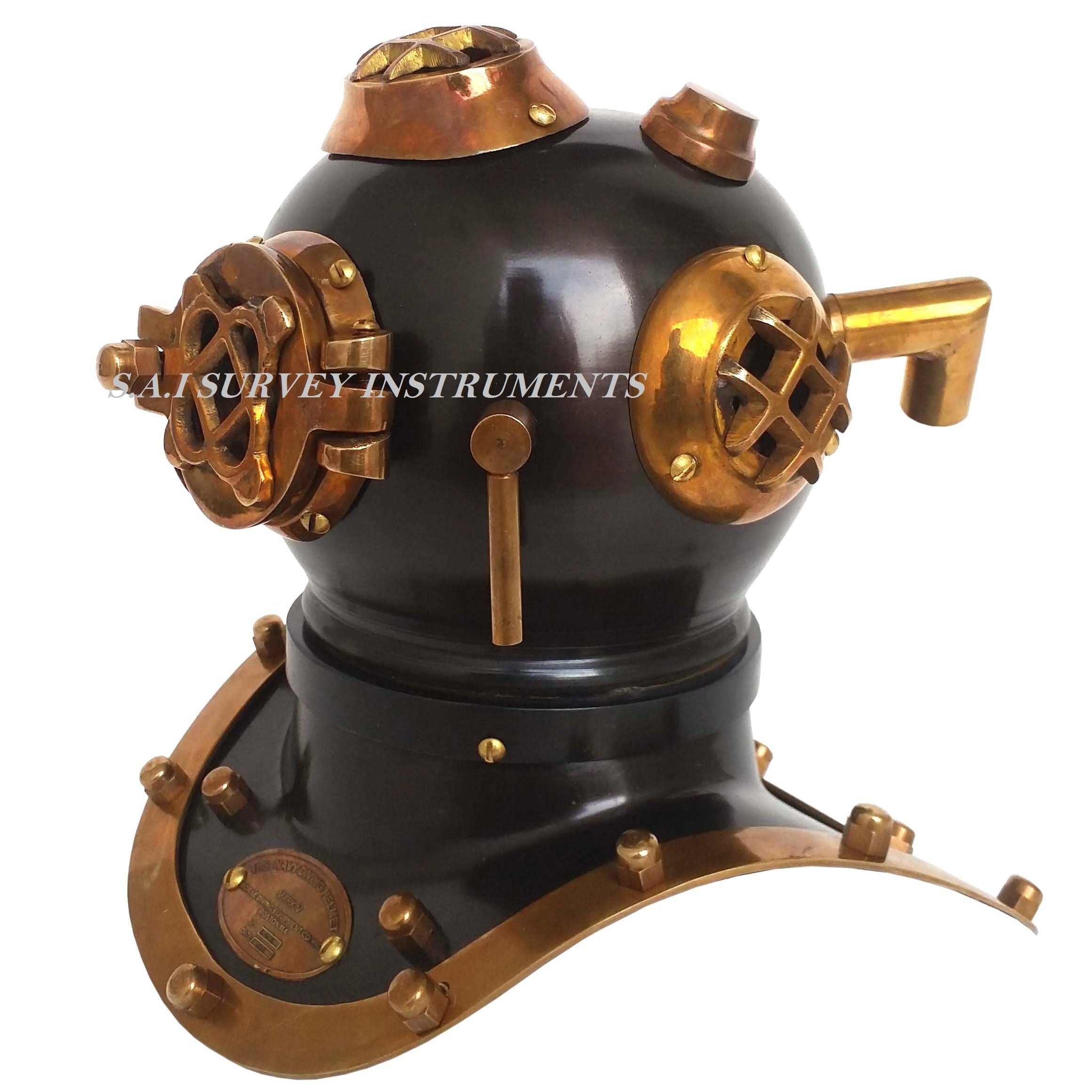 8 Us Navy Antique Divers Helmet Mark V Nautical Small Diving Helmet Marine Decor Gift Length: 6 Inch (In)